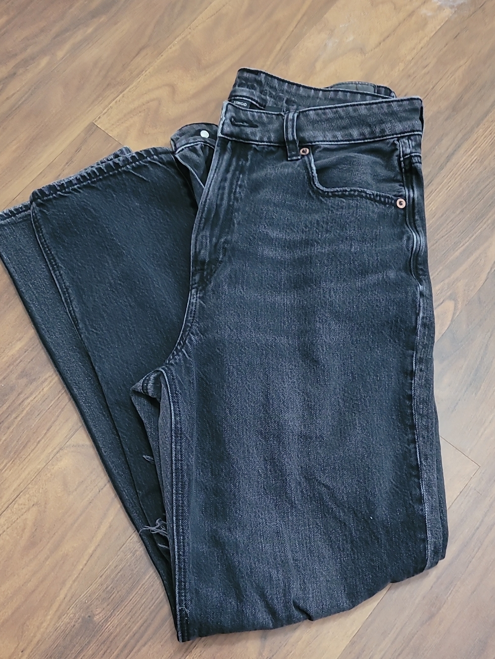 American Eagle Outfitters Black High-Rise Jeans - Faded Black